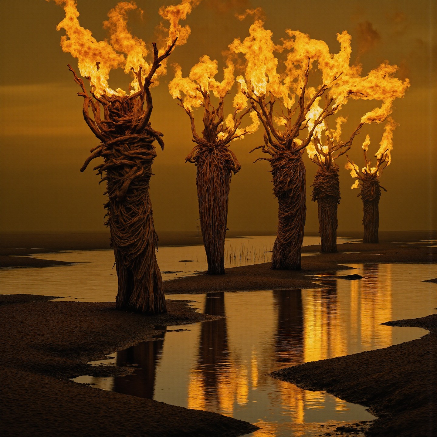 20250626_050713 _lora_Florate Flux v6_epoch_7_1_ fl0rate a distant line of people carrying flaming torches walk across mudflats, long shadows 651672454 c=1 20 0.4 Euler fluxmania_V.jpg